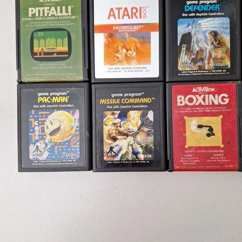 Lot of 13 Atari 2600 Games Pac-Man, Pitfall!, Defender, Combat, Etc UNTESTED